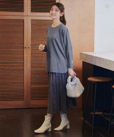 Tiaclasse L 【洗える】袖パールドルマントップス