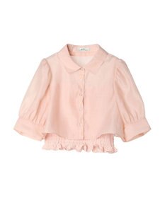 earth music&ecology ＳＥＴ２点シアークロップドシャツ×シャーリングタンク