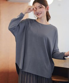 Tiaclasse L 【洗える】袖パールドルマントップス