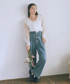 earth music&ecology ハイウエストデニムパンツ