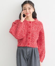 earth music&ecology ローゲージニットショートカーディガン