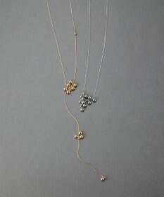 Phoebe 【金属アレルギー対応】マルチwayムービングバブルネックレス/ラリエット　シルバー