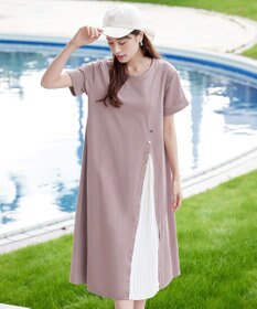 Tiaclasse 【UVケア・接触冷感】”あまラク” アシメプリーツカットソーワンピース