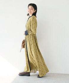 CRAFT STANDARD BOUTIQUE 総柄バイカラーワンピース