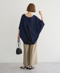 YECCA VECCA 異素材切替バックデザインプルオーバー