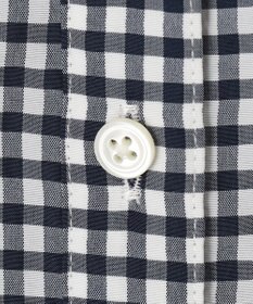 J.PRESS LADIES S 【洗える】アセVisギンガム バンドカラー ブラウス