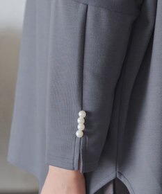 Tiaclasse L 【洗える】袖パールドルマントップス