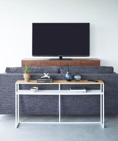 tower ソファー裏コンソールテーブル タワー 棚付き ホワイト