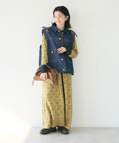 CRAFT STANDARD BOUTIQUE 総柄バイカラーワンピース