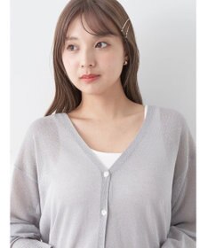 earth music&ecology ラメ入りニットカーディガン