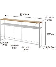 tower ソファー裏コンソールテーブル タワー 棚付き ホワイト