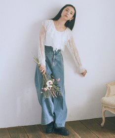 earth music&ecology ハイウエストデニムパンツ