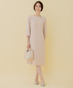 自由区 【XSサイズ～/洗える】ダブルフェイススーティング サックワンピース