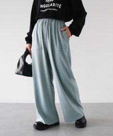 Green Parks 配色ステッチ楊柳イージーパンツ