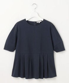 自由区 【接触冷感・UVカット・吸水速乾・抗菌防臭・洗える】ハイツイストポンチペプラム カットソー