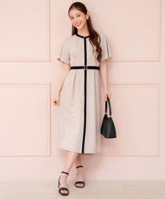 ANY SIS L バイカラー ワンピース