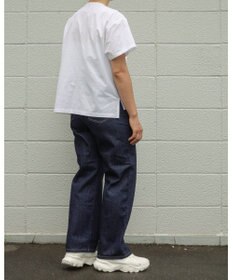 muuc つゆ草刺繍半袖プルオーバー〈日本製・上質な天然素材・遠州織物〉〈繊細なオリジナル花刺繍〉〈ゆったりフリーサイズ〉〈上品な大人の布帛Tシャツ〉