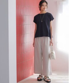 組曲 L 【先行予約】GIZAコットンチュールコンビ カットソー