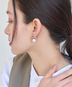 Phoebe ツインパールメタルイヤリング　シルバー