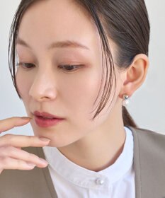 Phoebe ツインパールメタルイヤリング　シルバー