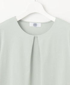 J.PRESS LADIES 【洗える】プレーティングジャージー フロントタック カットソー