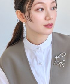 Phoebe ツインパールメタルイヤリング　シルバー