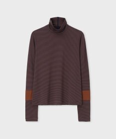 Paul Smith カラースリーブ ハイネック ボーダー カットソー