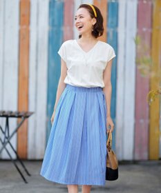 Tiaclasse 【洗える】異素材を組み合わせたカットソードッキングワンピース