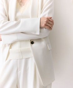 BEIGE， GYPSUM / シルキータッチ ショールカラージャケット