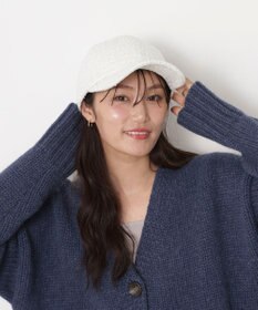 MOONBAT PAUL&JOE ACCESSOIRES(ポール&ジョー)ツイード キャップ 帽子 ネコチャーム付 UVカット