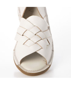 ing <ing>【サスティナブルシリーズ】編み込みデザインオープントゥシューズ