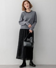 23区 S スパンコール ワイドリブ ニット