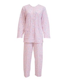 Wing 【数量限定　特別価格】 パジャマ 長袖 長ズボン 綿混(本体) キルトニット素材 保温性 あたたかい 前開きタイプ 丸首 レディース EP6910 ウイング／ワコール