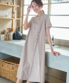 Tiaclasse 【UVケア・接触冷感】”あまラク” アシメプリーツカットソーワンピース