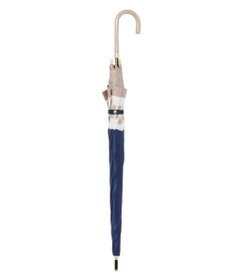 MOONBAT LANVIN en Bleu 【耐風】長傘 サテンプリントフラワー