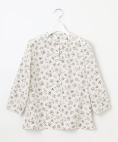 J.PRESS LADIES S 【洗える】ラインフラワープリント ブラウス