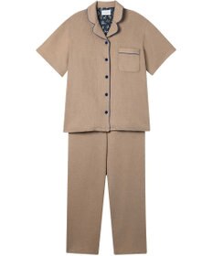 une nana cool 【綿混】ソフトコットンリブ 半袖開襟パジャマ MADE WITH LIBERTY FABRIC