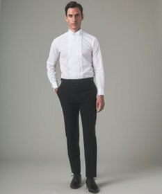 GOTAIRIKU 【WEAR BLACK】ブザム比翼ウィングカラー ドレスシャツ