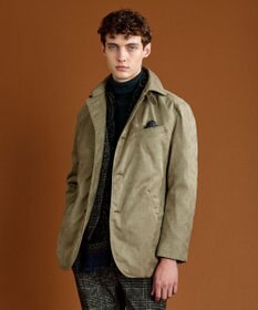 JOSEPH ABBOUD 【ストレッチ/ダウンライナー付JAPAN素材】 2WAYスウェードダウン ブルゾン