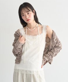 earth music&ecology 総レースホルターネックキャミソール