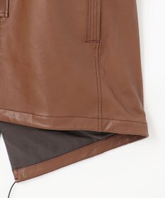 JOSEPH ABBOUD ベジタブルラムスキンレザーコート