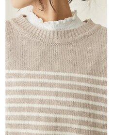 CRAFT STANDARD BOUTIQUE 洗えるモールニットボーダープルオーバー