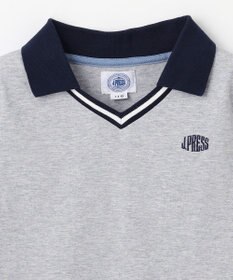 J.PRESS KIDS 【110-130cm】40/2天竺襟付き Vネック ポロシャツ