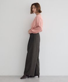 YECCA VECCA サテンギャザーブラウス