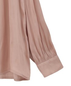 YECCA VECCA サテンギャザーブラウス