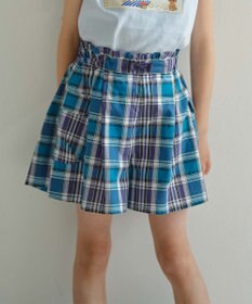 組曲 KIDS 【150-160cm】オーガニックコットンチェック ショートパンツ