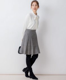 組曲 ネコアシツイードセミフレア スカート