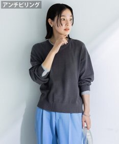 Green Parks アンチピリングレイヤード風ニットプルオーバー