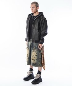 WEGO 【ユニセックス着用ITEM】PUフードブルゾン