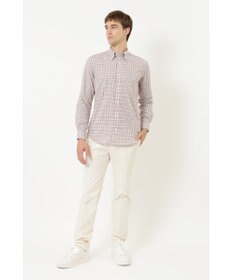 DAKS コットンミニチェックシャツ